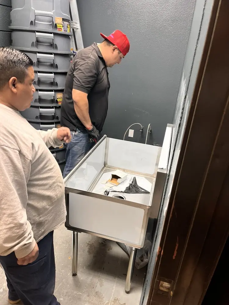 Commercial plumbing and sink installation in Richwood